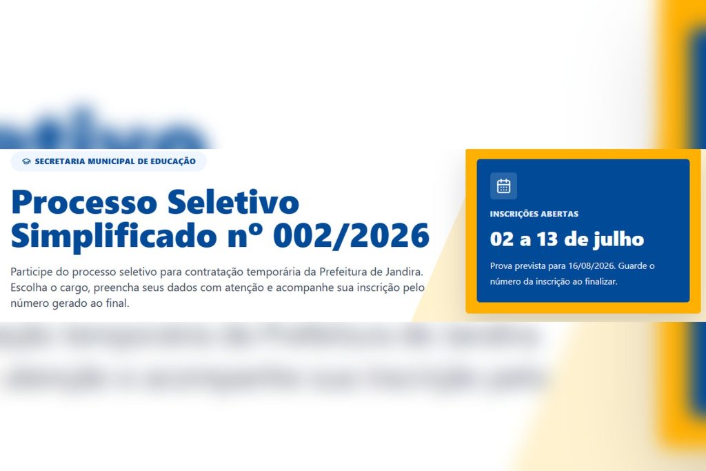 Jandira abre processo seletivo com 95 vagas temporárias na Educação jandira-abre-processo-seletivo-com-95-vagas-temporarias-na-educacao